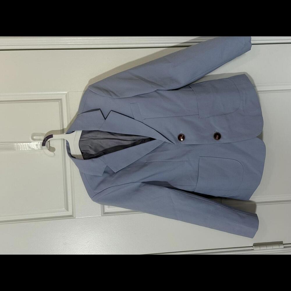Boys Suits Jacket Kids Size 7 Baby Blue Blazer 2 Buttons